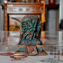 Nepal Ruba Buddha Kalachakra Buddha Statue beautifully painted fired Tantric Buddha statue height 12 cm