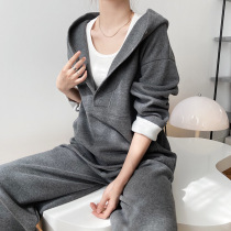 Gangfeng sports hooded sweater set women 2021 autumn and winter fried street casual fashion loose pants two-piece women