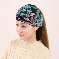 Lace hair band Korean womens net red flower headscarf wide margin covering white hair headband National Wind hairband hair card head jewelry