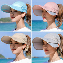 Hat female summer sunshade sun hat new empty top bike cover face Korean tide Joker big edge sun hat