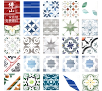 Nordic retro tile 300 American bathroom tile Kitchen anti-slip floor tile Balcony background wall tile