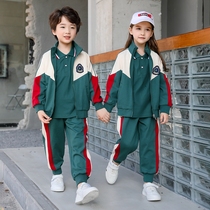 Childrens college style class uniforms kindergarten uniforms Spring and Autumn sets primary school uniforms sports style three sets
