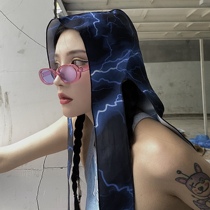 Korea ins Harajuku style European and American hip-hop bandana hair band Retro Baotou sports sweat-absorbing hip-hop headgear Hair accessories women