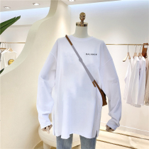 Pregnancy Woman Dress Spring Autumn White Jersey Undershirt Loose Pure Cotton Long Sleeve T Shirt Woman Mid necroswear Large code Need blouse
