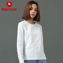 Marmot Groundhog outdoor sports 2021 new ladies breathable solid color wild cotton T-shirt casual long sleeve