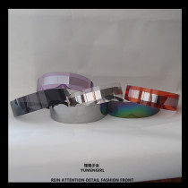 ins Futuristic warrior hairband long glasses Evil female personality avant-garde male shaking sound glasses Photo ink photo props