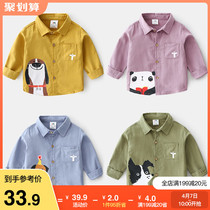 Baby long sleeve shirt 2022 Spring loaded with new boy child clothes child turned on animal jersey tx-a662