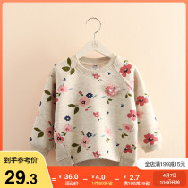 Girls clothing spring clothing 2022 new childrens clothing childrens baby spring and autumn in casual blouses foreign air tide wt-6414