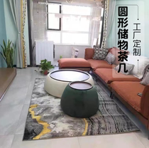 Italian designer round storage tea table The size of the family round shaped tea table Fans family The same tea table