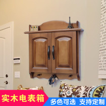 Solid wood meter box decoration creative European switch shielding box American meter box router collector box shielding box