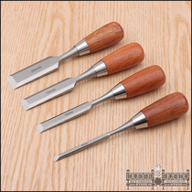 Short wooden handle chisel European flat blade chisel light woodwork chisel woodwork chisel chisel needs to be bladed by yourself