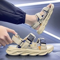 2021 new summer sandals men wear sports soft bottom beach sandals teenage trend dual-purpose driving slippers