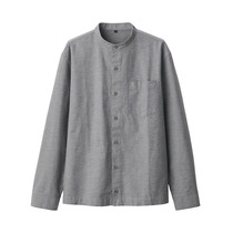 MUJI MUJI Mens Xinjiang Cotton Oxford Stand Collar Shirt