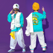 Boomer Children Hiphop Street Dance Costumes Boy Clothes Hip Hop Cards Horse Chia Suit Girl Jazz Dance Out