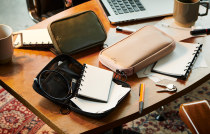 (MTang)(ashford)PU loose leaf zipper storage bag A7 A6 spot