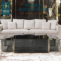 Lufei art furniture custom production European style simple fashion metal living room set a few guests a few sofas