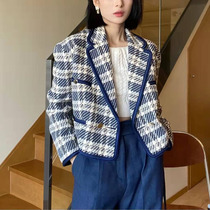 Small Aroma Style Subcoat Woman Spring Clothing 2022 New Little Sub Light Extravaganza Short of a suit collar blouses