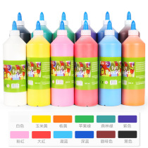 Finger painting pigment 12 color large bottle childrens graffiti diy painting pigment washable 500ml childrens gouache pigment