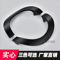 Modern minimalist round no-frame glass door handle black aluminum alloy KFC sliding door handle wooden door handle