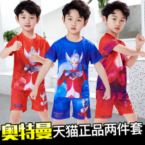 Boys summer short-sleeved suit Summer baby Superman Children cotton boy clothing Oshman clothes summer