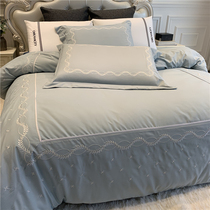 Water Starry Home Spinning Brief About 60 Long Suede Cotton Four Pieces 100 Full Cotton Pure Cotton Bed Embroidery Quilt Cover All Season Universal