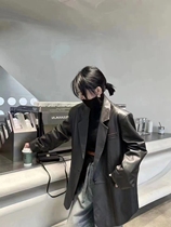 Lady lax sheep skin suit large thin coat 2023 long coat fur coat