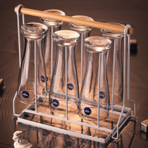 Glass beer mug shelf home living room wine glass beer rack upside down wine rack ornaments display stand high-end light luxury