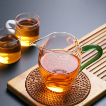 New 350ml Glass Road Cup long mouth tea set kung fu male cup tea heat-resistant accessories padded tea