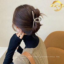 Korean net celebrity ins large pearl hairpin hair clip Hair clip Back of the head shark clip Japanese side clip hair clip