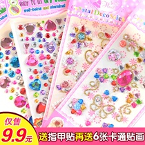 Sticker Gem Children Diamond Sticker Princess Cartoon Small Sticker 3d Girl Crystal Sticker Toy