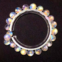 Blue Moon Light Bracelet Woman Gray - drawn stone string ring strong blue rainbow lights