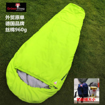 German GrueziI Ultra Light Cotton Sleeping Bag Adult 960g Outdoor Accommodation Lunch Extra Light Portable with Interior