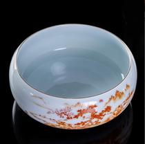 Ceramic ashtray Large number Chinese style retro office Home headboard Moxibustion Ashtray Multifunctional Peel Tea Wash Basin
