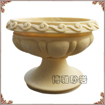 Sandstone flower pot garden landscape sculpture European style figure sculpture Hotel Villa relief mural decoration European flower pot