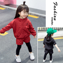 Girls Spring and Autumn 2021 New Korean version 0 Tide 1 children 2 fashionable set autumn women Baby foreign style two sets 3 years old
