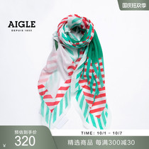 AIGLE AIGLE Spring and Summer KSONJACK Womens Natural Printed Cotton Scarf Soft and Comfortable Fashion