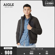 AIGLE AIGLE Autumn and Winter ZSH036J Mens Full Pull Snap Warm and Comfortable Casual Thick Coat