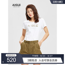 AIGLE AIGLE 2021 spring and summer new product YVETTE womens quick-drying moisture-wicking environmental protection fabric short-sleeved T-shirt