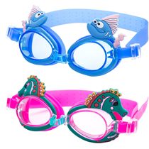 Childrens swimming goggles cute cartoon swimming goggles box with earplugs silicone children professional boy girl swimming glasses