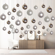 7CM 7 cm plated ball bright and matt matt Sticky Pink Ball Christmas Decorations Colorful Christmas Decorative Ball