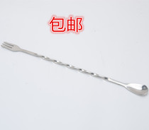 Stainless steel bar more adjustment stick long handle coffee milk tea mixing rod blending spoon mixing tool spoon mixing tool spoon Fork