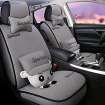 Car seat cover summer new cotton and linen special seat cover four seasons universal seat cushion all-inclusive fabric seat New cushion