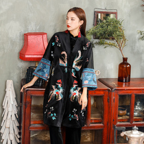 Chinese style womens coat 2021 autumn and winter New retro National style cheongsam young Tang suit national tide coat