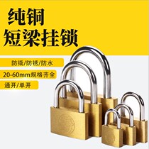 All-copper padlock outdoor waterproof anti-rust cabinet anti-theft window small lock Dormitory warehouse household cabinet door lock through and open