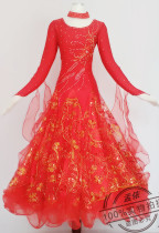 Modern competition dance dress high-end performance clothes national standard dance ballroom dance dance big new dress Waltz dance dress
