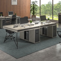 Modern staff table minimalist desk staff chair combined double 4 people office station four computer screen table