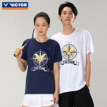 WINGR victory mens and womens badminton jersey Victor training knitted sweatshirt sweatshirt sweat absorbing T-shirt 25012