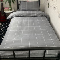 Mens grid quilt cover single Piece 1 5 sheets three pieces set student dormitory single bed quilt cover quilt single pillowcase 2 two sets