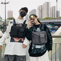 Tactical Functional Backpack New Street Trend Men And Women Machia Bag Hip Hop Tooling Locomotive Chest Bag Harbor Wind Satchel