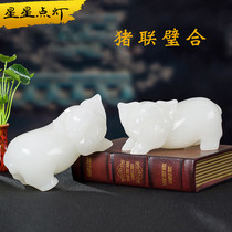Everything Jade zodiac pig ornaments living room porch home accessories Fu pig desk decoration gifts